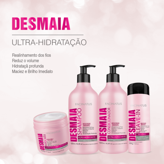 Kit Desmaia Cabelo Ultra Hidratação e Alinhamento Capilar - Facinatus