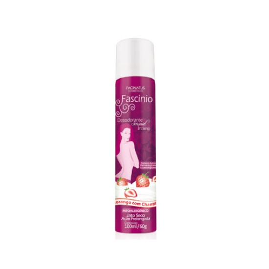Desodorante Sensual Íntimo Fascínio Morango com Chantilly - Facinatus