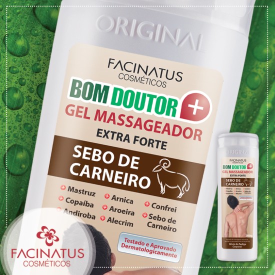 Kit Facinatus - Sebo De Carneiro + 7 Ervas Gel Para Dor Bom Doutor