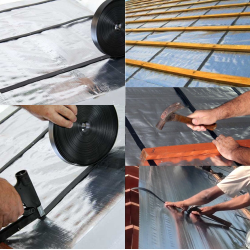 Fixador Para Manta Térmica 20m + Fita De Emenda Aluminizada + Estilete