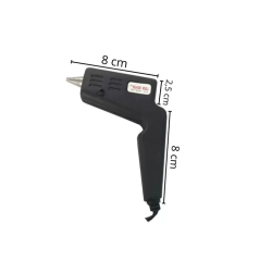 Micro Pistola De Silicone/Cola Quente + 4 Bastões - Black Bull