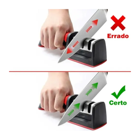 Amolador Afiador Profissional De Facas Com 4 Estágios Para Afiar - Afiação Rápida E Precisa 
