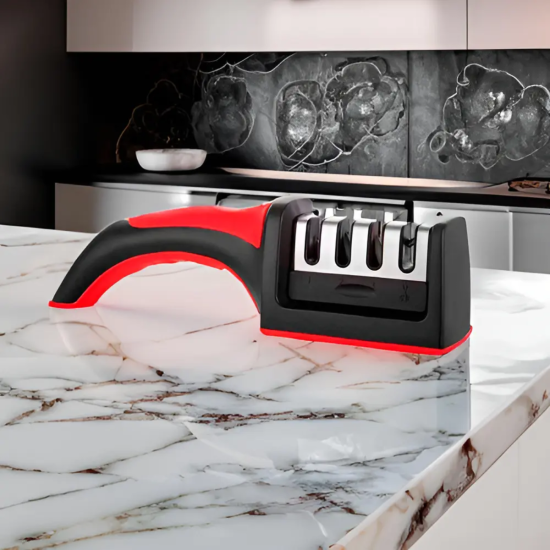 Amolador Afiador Profissional De Facas Com 4 Estágios Para Afiar - Afiação Rápida E Precisa 