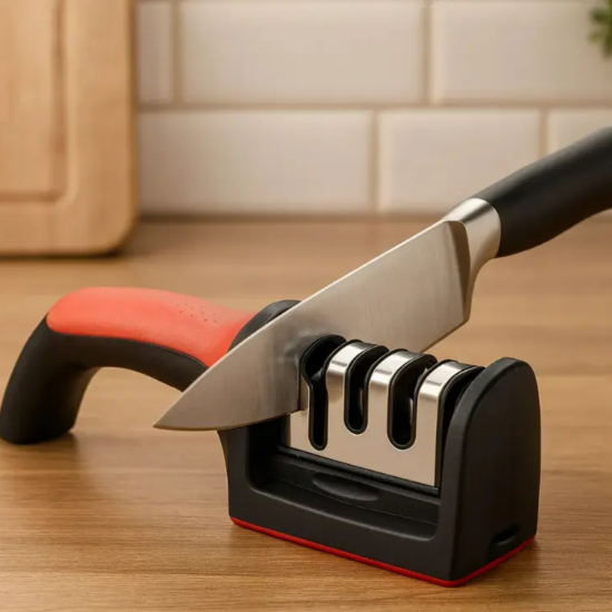 Amolador Afiador Profissional De Facas Com 4 Estágios Para Afiar - Afiação Rápida E Precisa 