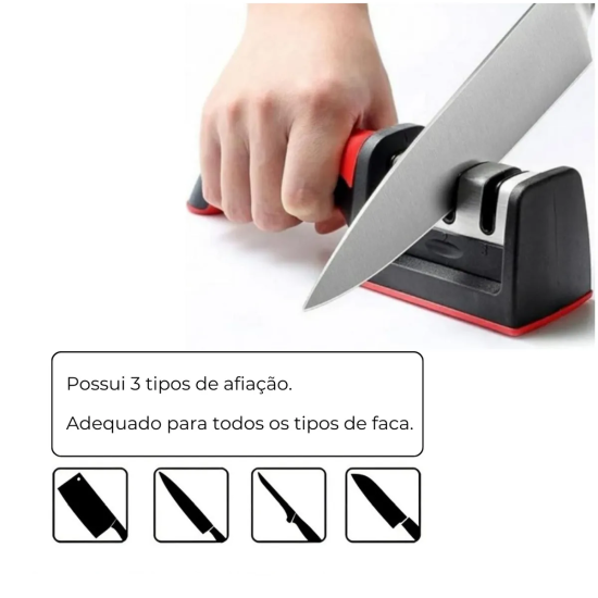 Amolador Afiador Profissional De Facas Com 3 Estágios Para Afiar