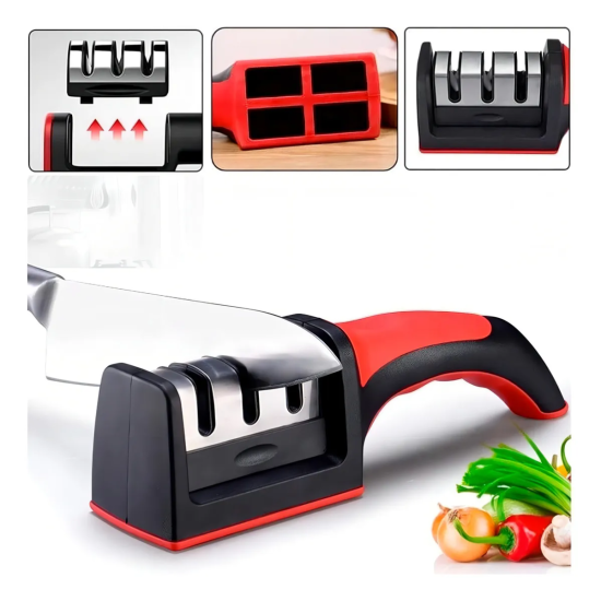 Amolador Afiador Profissional De Facas Com 3 Estágios Para Afiar