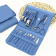 Kit Manicure E Pedicure Profissional 16 Peças Com Estojo Dobrável - Azul