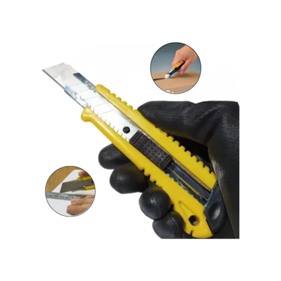 Estilete Profissional Emborrachado Com Refil De Lâminas