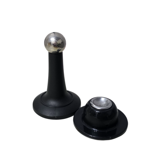 Trava Porta Magnético Dupla Face - Fixador Longo Para Portas - Preto