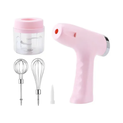 Mini Batedeira e Processador De Alimentos Portátil Sem Fio - Rosa