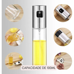 Spray Borrifador Pulverizador De Tempero Azeite, Óleo e Vinagre - Dourado