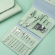 Kit Manicure E Pedicure Profissional 16 Peças Com Estojo Dobrável - Verde