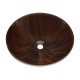 Cuba De Vidro Redonda Amadeirada Sem Abas 29cm
