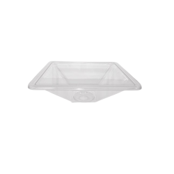 Cuba Plástica Transparente Quadrada – Com aba