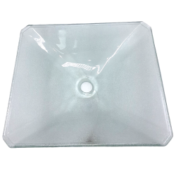 Cuba De Vidro Retangular 34cm Texturizada – Cor Incolor