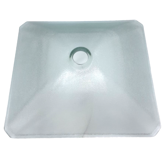 Cuba De Vidro Retangular 34cm Texturizada – Cor Incolor