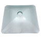 Cuba De Vidro Retangular 34cm Texturizada – Cor Incolor