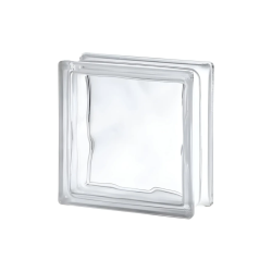 Bloco de Vidro Transparente - Modelo Wave - 04 unidades 