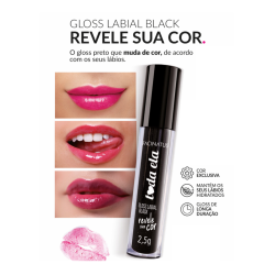 Gloss Labial Mágico Black Revele Sua Cor – Facinatus