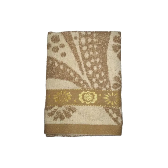 Toalha De Banho Jacquard Istambul Estampada Bordada Felpuda Macia - Amarelo