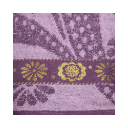 Toalha De Banho Jacquard Istambul Estampada Bordada Felpuda Macia - Roxo