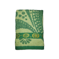Toalha De Banho Jacquard Istambul Estampada Bordada Felpuda Macia - Verde Oliva
