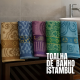 Toalha De Banho Jacquard Istambul Estampada Bordada Felpuda Macia - Roxo