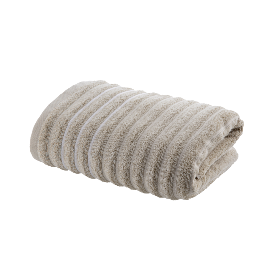 Toalha De Banho Wave Em Jacquard 100% Algodão Com Toque Ultra Macio - Bege