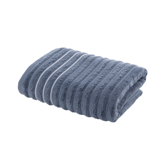 Toalha De Banho Wave Em Jacquard 100% Algodão Com Toque Ultra Macio - Índigo