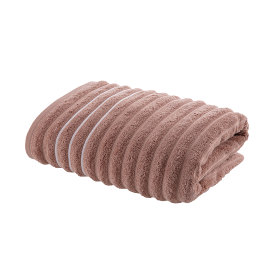 Toalha De Banho Wave Em Jacquard 100% Algodão Com Toque Ultra Macio - Rosa Seco