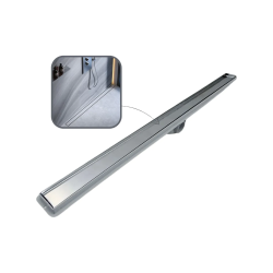 Ralo Linear Oculto Seca Piso Com Grelha Em Inox 5 X 100cm