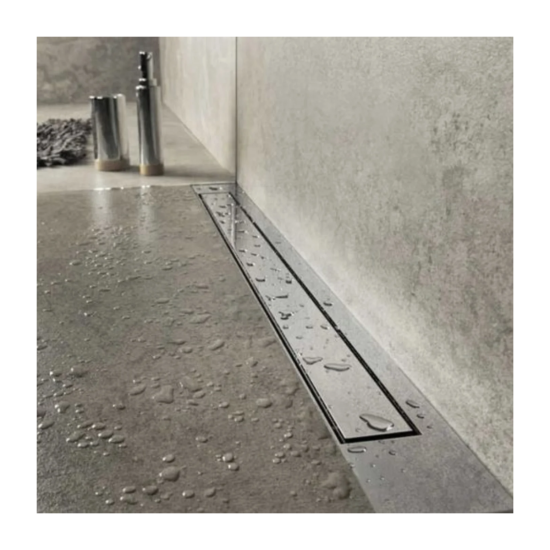 Ralo Linear Oculto Seca Piso Com Grelha Em Inox 5 X 50cm