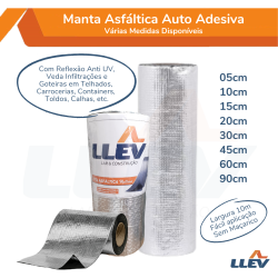 Fita Asfáltica Aluminizada Auto Adesiva - 05 cm x 10 m