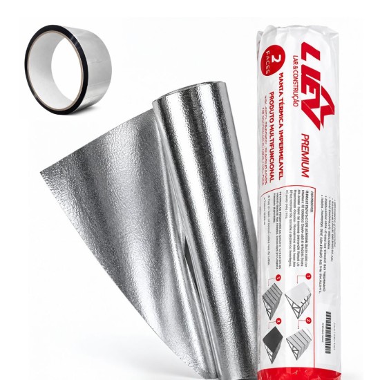 Manta Térmica Foil Subcobertura Dupla Face TNT 10 m² + 1 Fita 