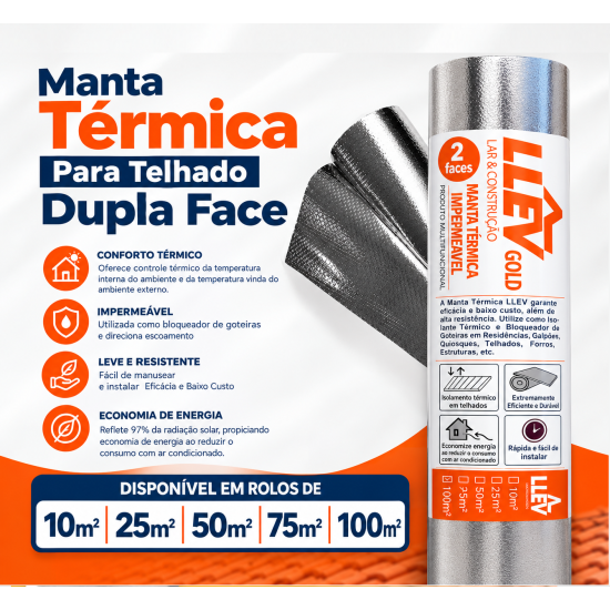 Manta Térmica Foil Subcobertura Dupla Face TNT 1m²