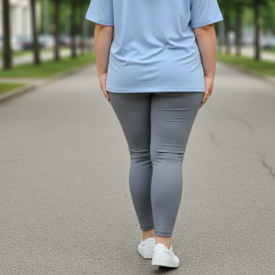 Calça Legging Feminina Para Academia Leg Cintura Alta Tam. GG - Cinza