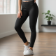 Calça Legging Feminina Para Academia Leg Cintura Alta Tam. M - Preta