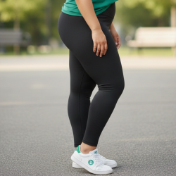 Calça Legging Feminina Para Academia Leg Cintura Alta Tam. GG - Preta