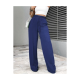 Calça Feminina Pantalona Duna Wide Leg - Azul Marinho - Tam. M