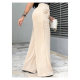 Calça Feminina Pantalona Duna Wide Leg - Bege - Tam. G