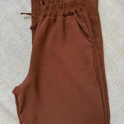 Calça Feminina Pantalona Duna Wide Leg - Canela - Tam. G