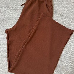 Calça Feminina Pantalona Duna Wide Leg - Canela - Tam. G