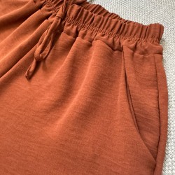 Calça Feminina Pantalona Duna Wide Leg - Caramelo - Tam. M