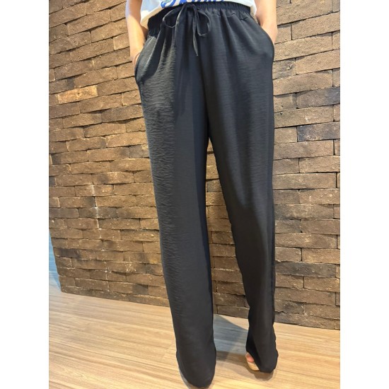 Calça Feminina Pantalona Duna Wide Leg - Preto - Tam. G