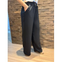 Calça Feminina Pantalona Duna Wide Leg - Preto - Tam. G