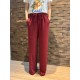 Calça Feminina Pantalona Duna Wide Leg - Vinho - Tam. M