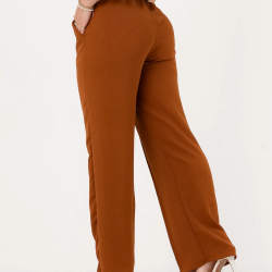 Calça Feminina Pantalona Duna Wide Leg - Ferrugem - Tam. G