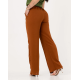 Calça Feminina Pantalona Duna Wide Leg - Ferrugem - Tam. M