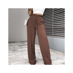 Calça Feminina Pantalona Duna Wide Leg - Chocolate - Tam. G