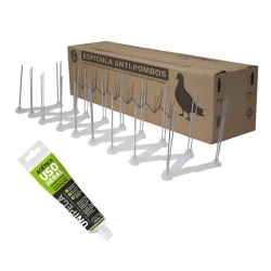 Espícula Anti Pombo Caixa C/10m Linear + Silicone para Aplicação